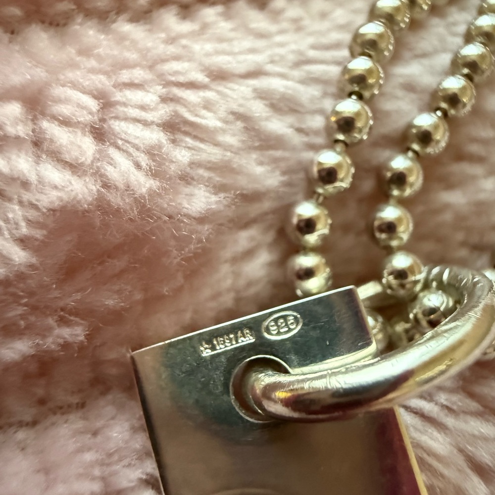 Gucci Bar Tag Double Strand Sterling Silver necklace - Picture 2 of 9